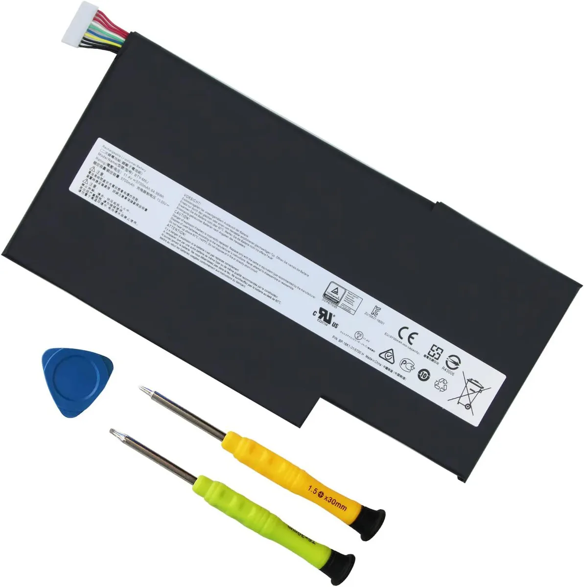 FOCUSTEC FOCUSTEC BTY-M6J laptop battery 11.4 V 64.98 Wh 5700 mAh 3 cell 500 cycles — product photo