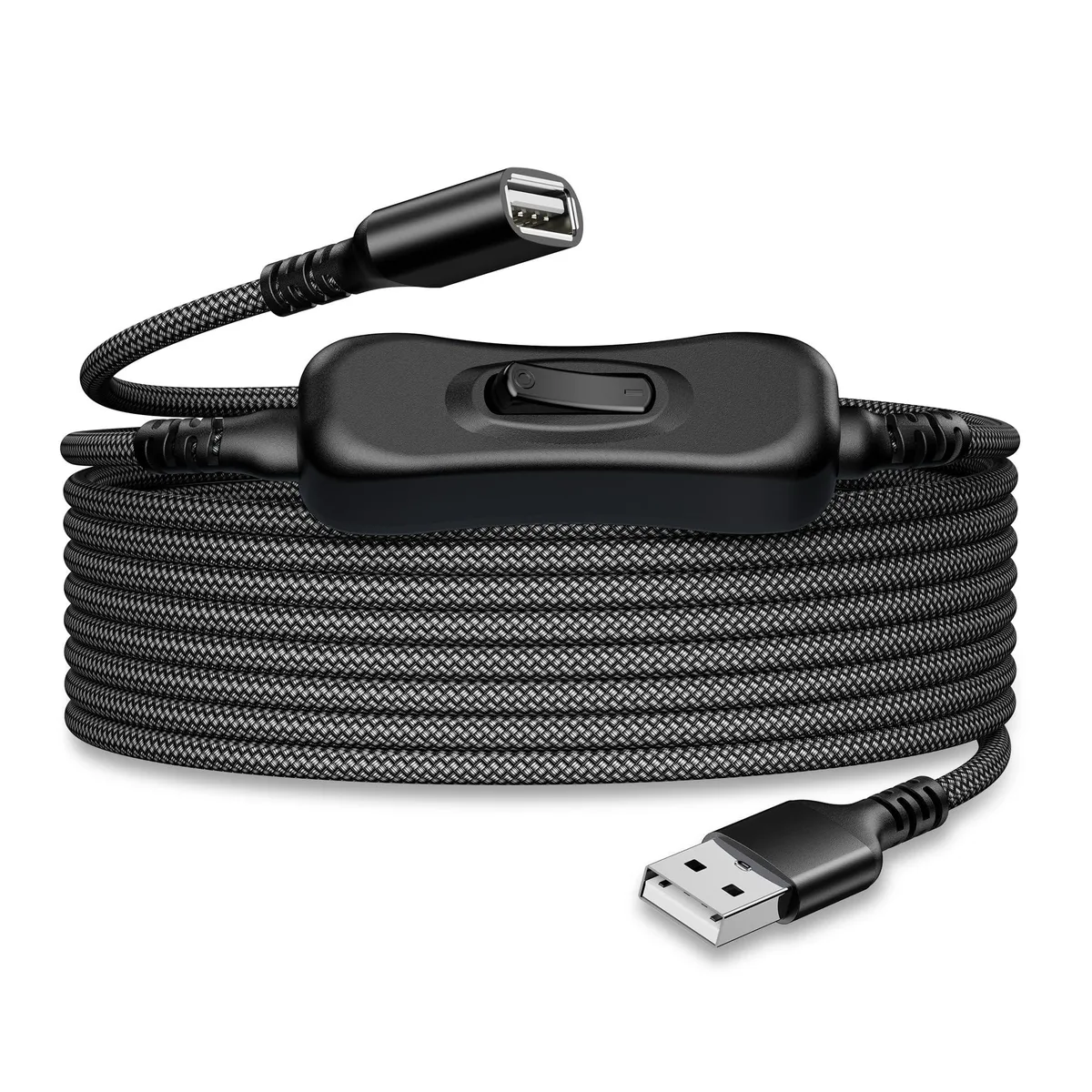  Itramax USB A Male-to-Female Extension Cable with On/Off Switch 10FT/3M — product photo