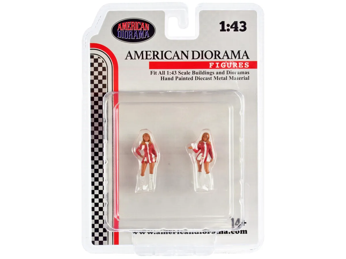American Diorama American Diorama "Race Day" Two Diecast Figures Set #6 1/43 Scale 1.75 Inch Hobby Collectible — product photo