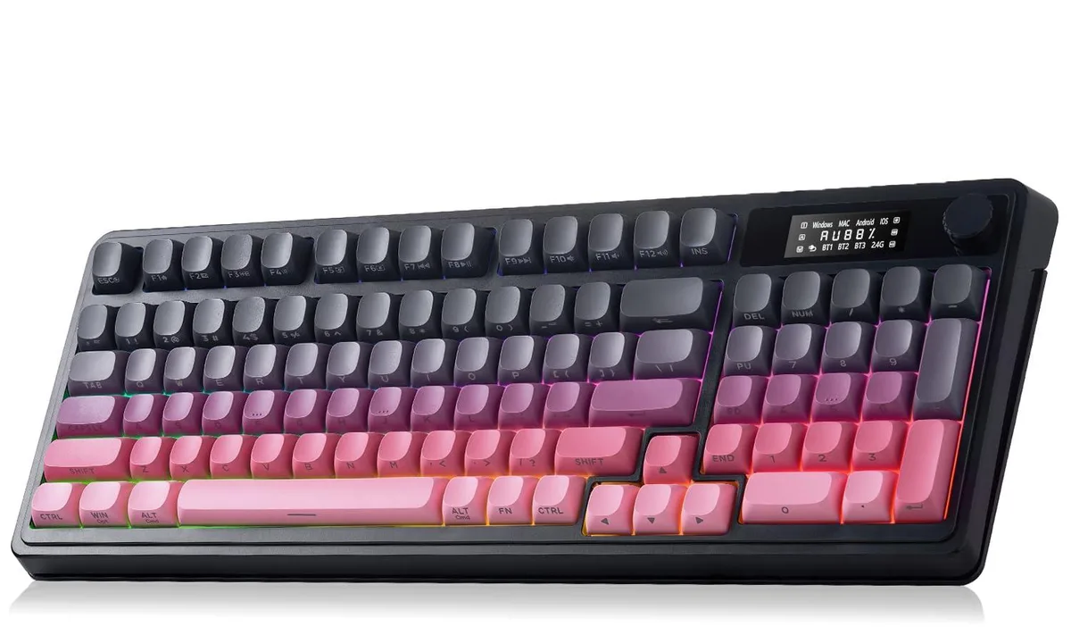 Vszerda Vszerda S99 Pro Gaming Keyboard Black Pink 99 Keys Membrane — product photo