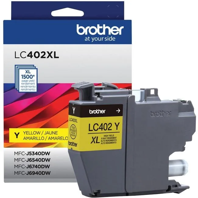 Brother Brother LC402XLYS Yellow High-Yield Ink Cartridge 1500 Pages — product photo
