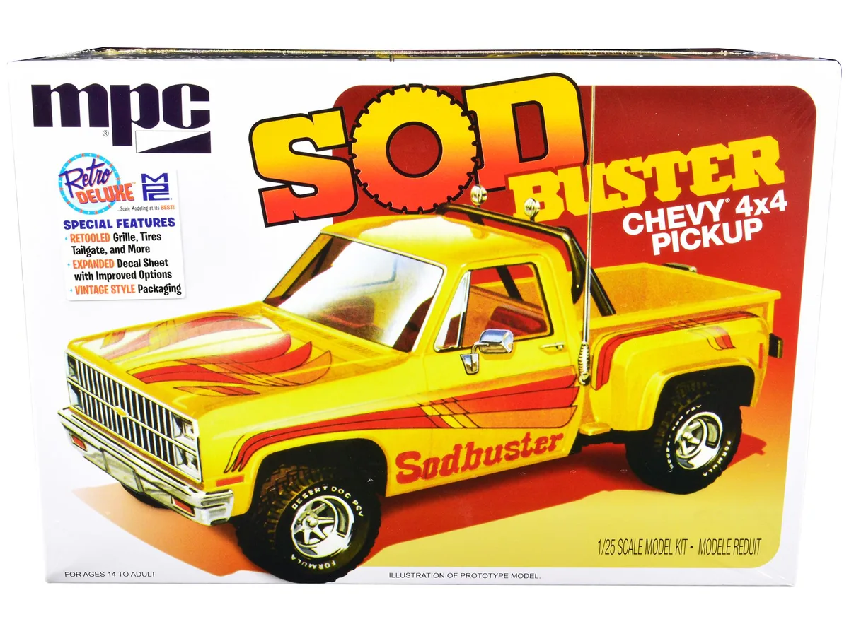Mpc Mpc 1981 Chevrolet 4x4 Stepside Pickup "Sod Buster" 1/25 Scale Model Kit — product photo