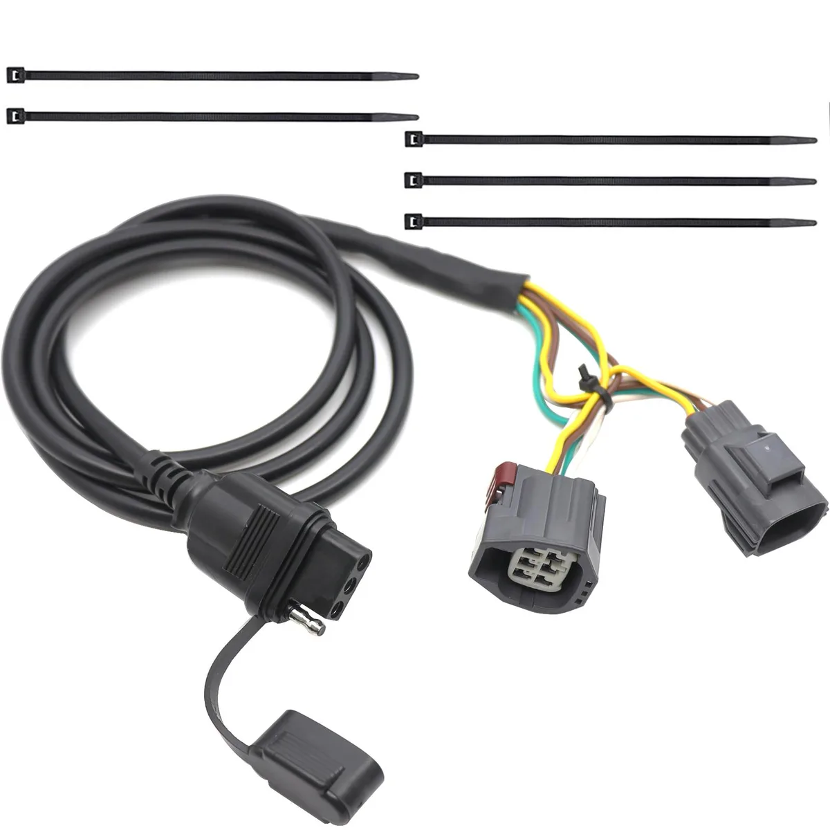 CARROFIX CARROFIX 4-Way Flat Tow Hitch Wiring Harness 2007-2018 Jeep Wrangler JK 69 — product photo