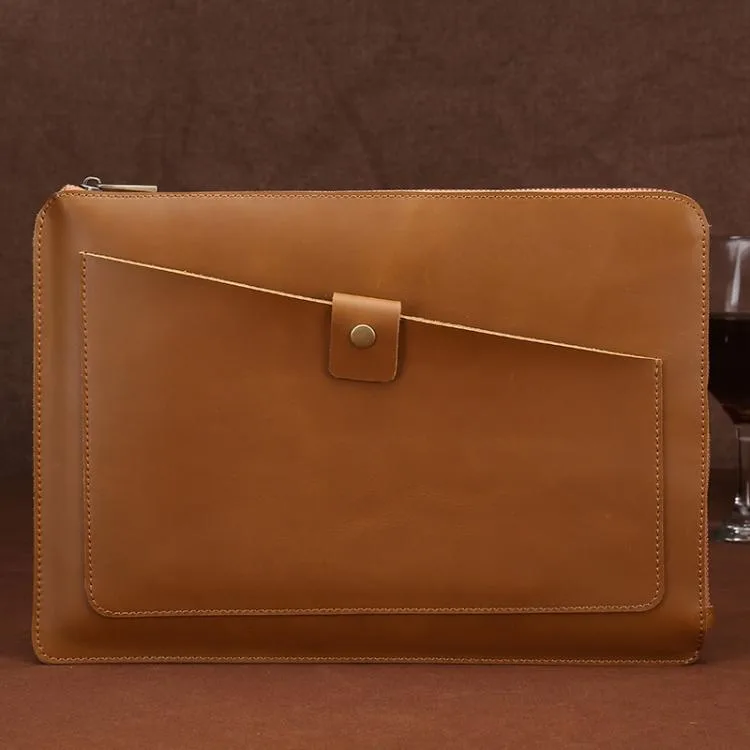 allentian allentian Genuine Leather Laptop Bag 12 inch Yellow accessory — product photo
