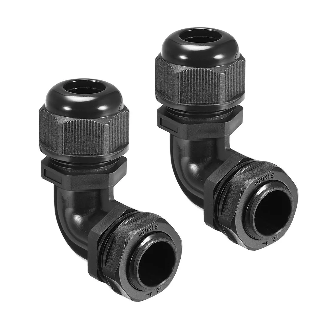 Unique-Bargains Unique-Bargains M20 Cable Gland 90° IP68 Nylon 9-14mm 2 Pcs — product photo