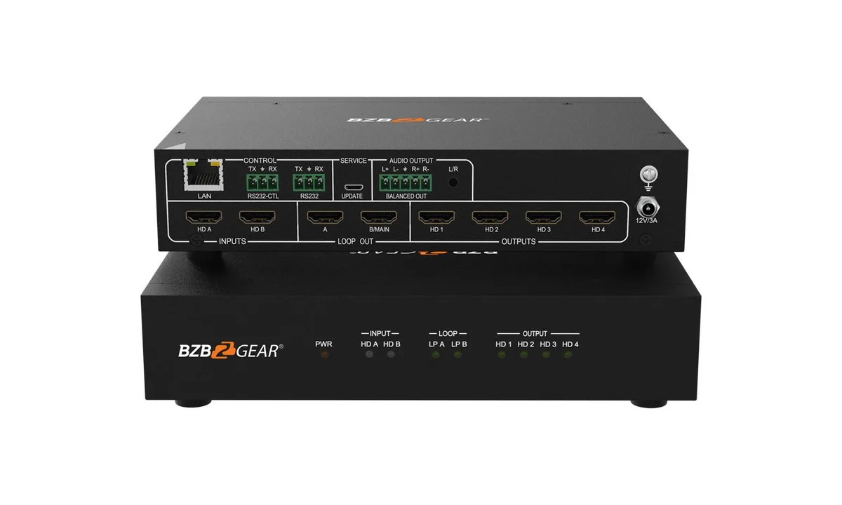 Black metal box with HDMI ports on the rear, compact desktop form factor