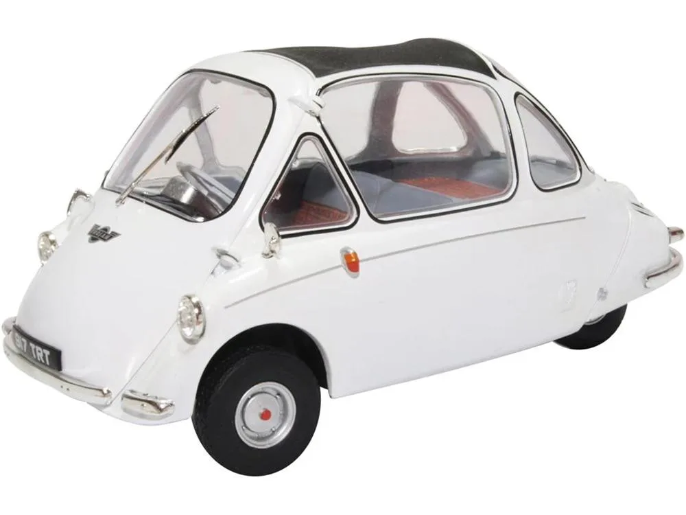 Oxford Diecast Oxford Diecast Heinkel Trojan Bubble Car RHD Grecian White 1/18 hobby collectible — product photo