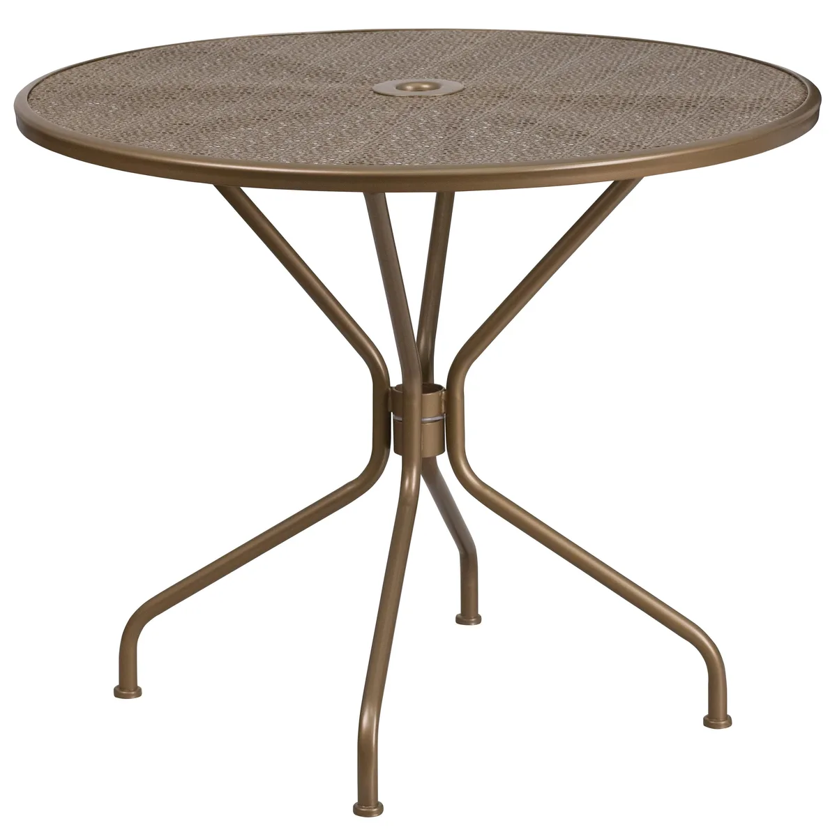 Flash Furniture Flash Furniture Oia Round Steel Patio Table 35.25" Gold CO7GD — product photo