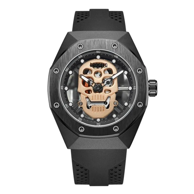 allentian allentian 1902 watch black rose gold silicone strap quartz 30m — product photo