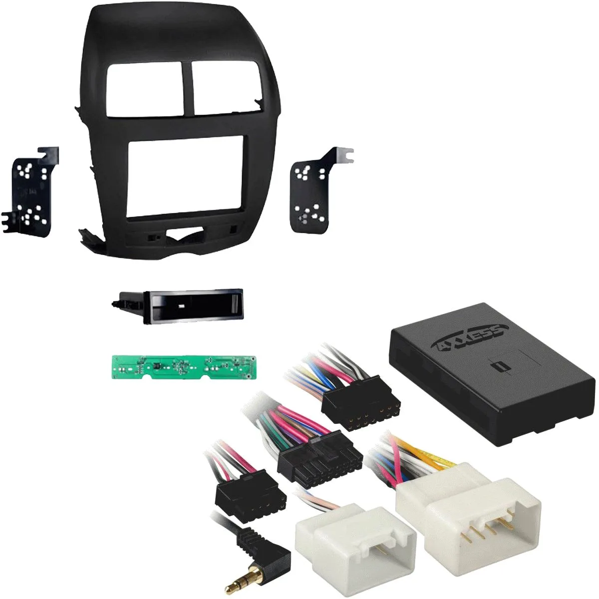 Black dash kit for 2011-2014 Mitsubishi Outlander Sport with amp interface