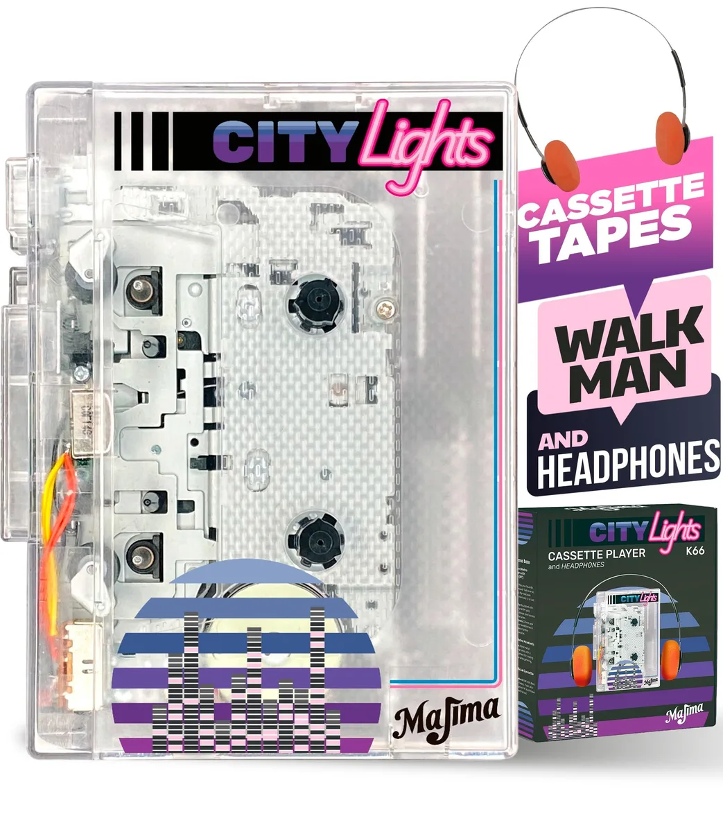  Majima Design CityLights Bluetooth 5.0 Cassette Player — product photo