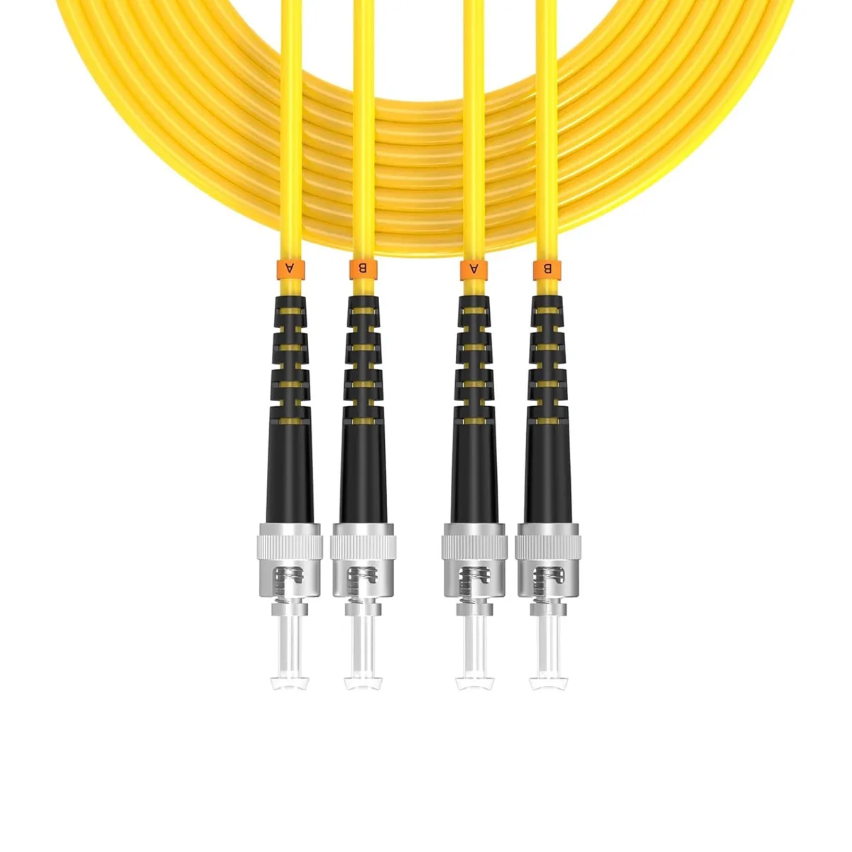 Lumenzi Lumenzi FC-OS1STST-1-YL-1 ST/ST 9/125 Singlemode Duplex Fibre Optic Cable 1 Meter OS1 Yellow — product photo
