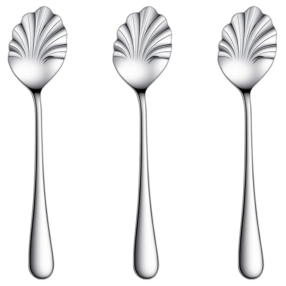  Yuomeaz 5213IZKQ7842 3 PCS Shell Shape Stainless Steel Cutlery — product photo