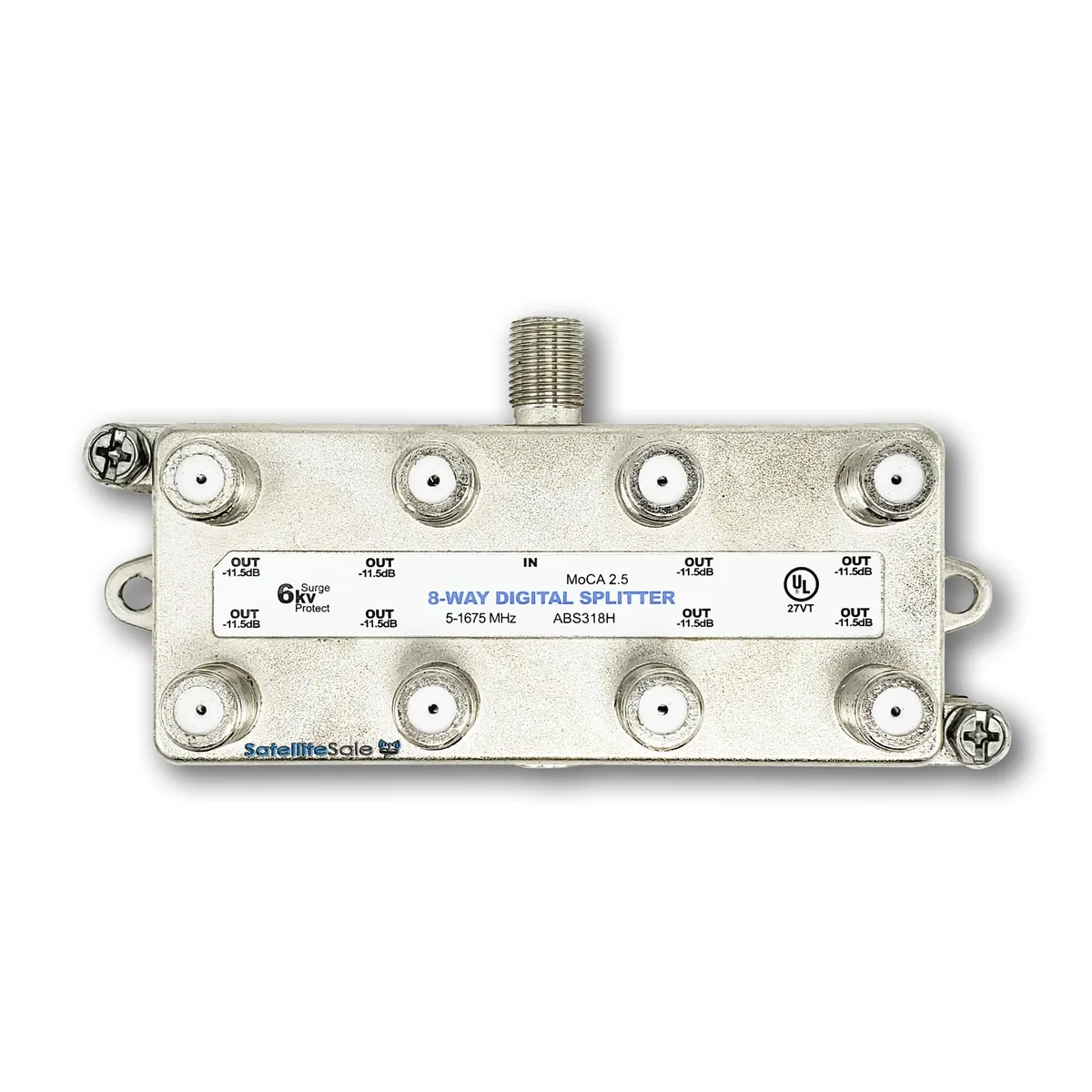 Amphenol Amphenol 8-Way Coaxial Splitter MoCA 2.5 ABS318H Silver — product photo
