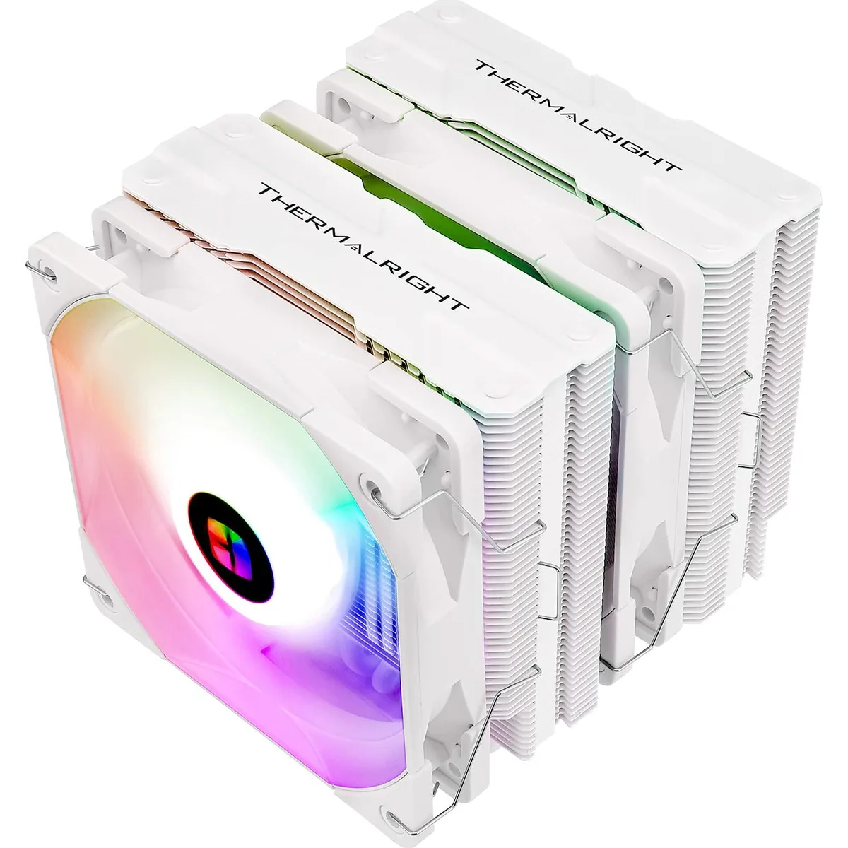 NAKAMICHI NAKAMICHI 2 in 1 Accessory 120mm White ARGB Air Cooler 6 Heatpipes 245W 26dB 1500RPM — product photo