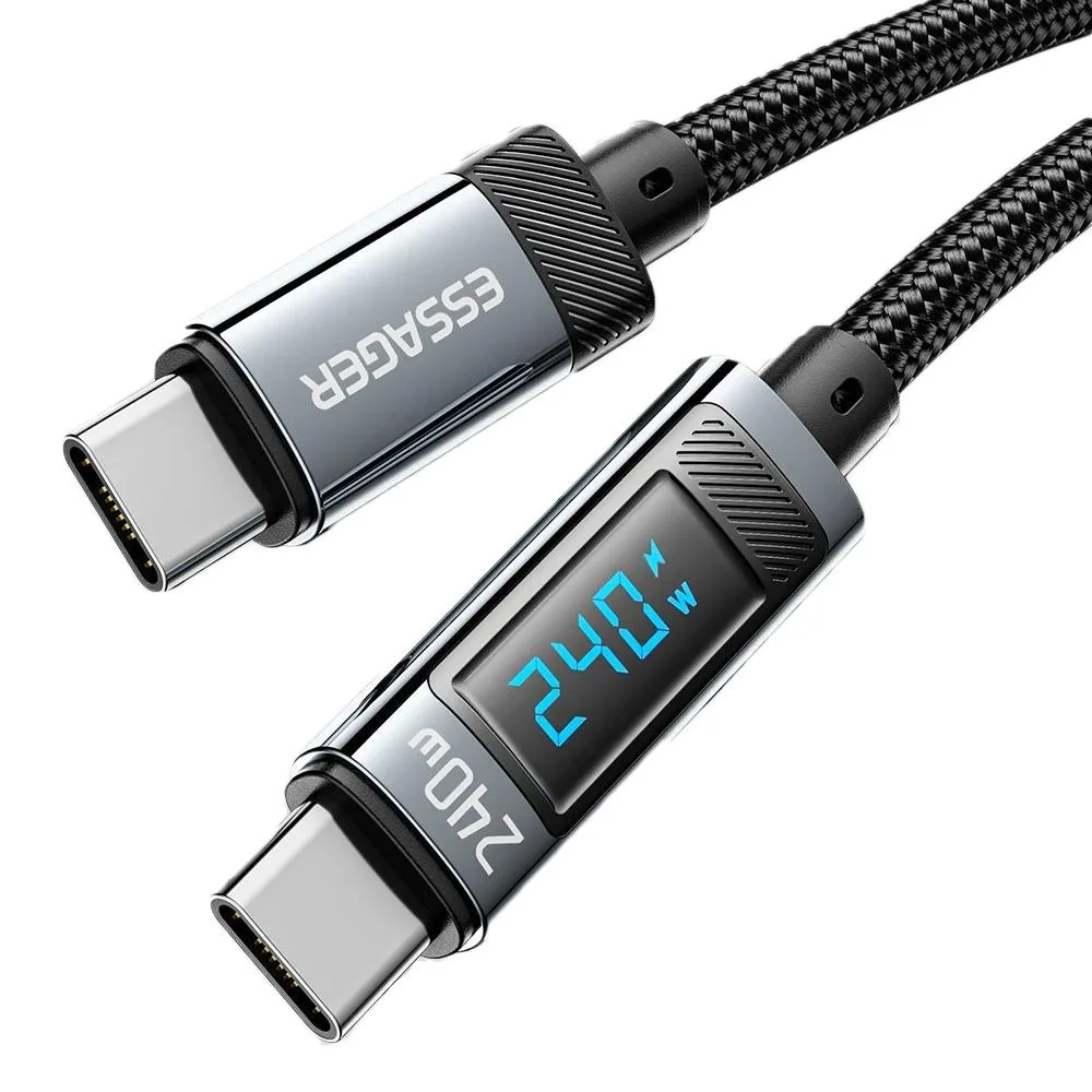 Jansicotek Jansicotek Essager HC240W 240W USB-C Cable 3.3ft Black — product photo