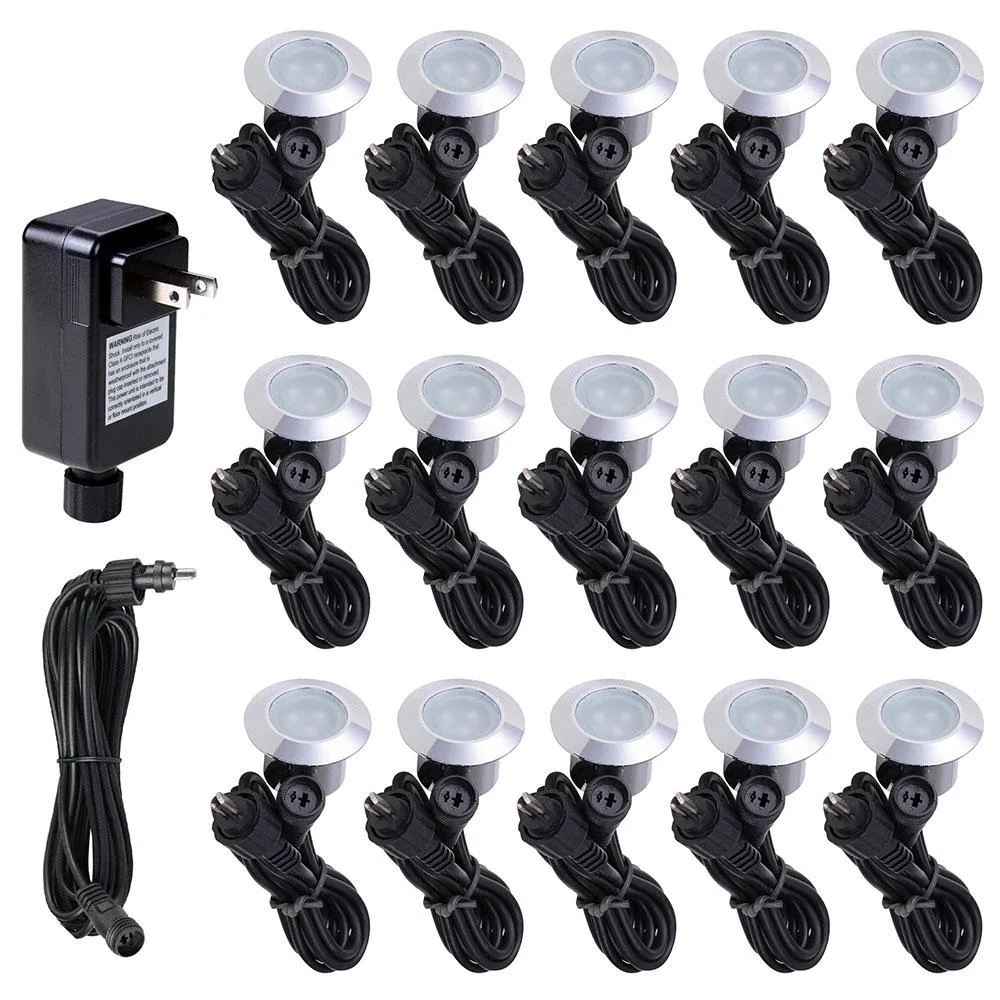 Yescom USA, Inc. Yescom USA, Inc. 11DCL003-COOLW-15TW 15-pack 7000K cool white IP67 landscape lighting — product photo