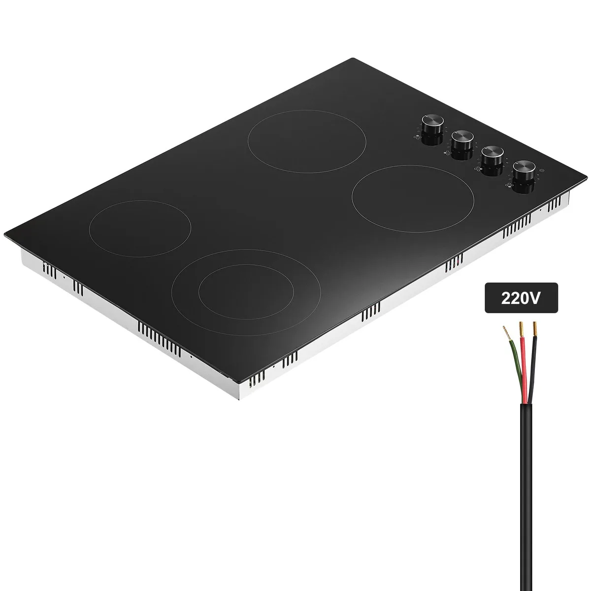 VEVOR VEVOR LT4-61 30 inch 4 Burner Electric Cooktop 7200W Knob Control 11 Levels 220-240V — product photo