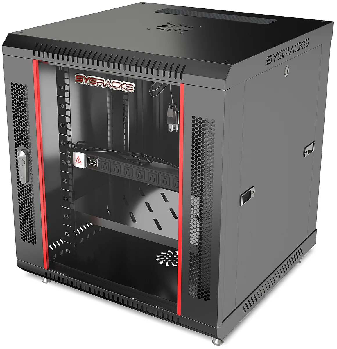 SYSRACKS SYSRACKS SRW 12.450 12U 18-Inch Deep Wall Mount Server Rack — product photo
