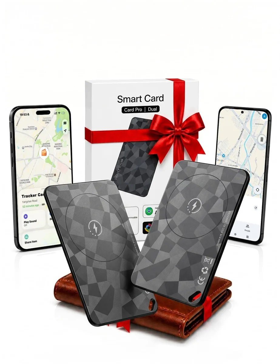  NozlaID 2-Pack Wallet Tracker Card 0.09in 120+dB IP68 — product photo