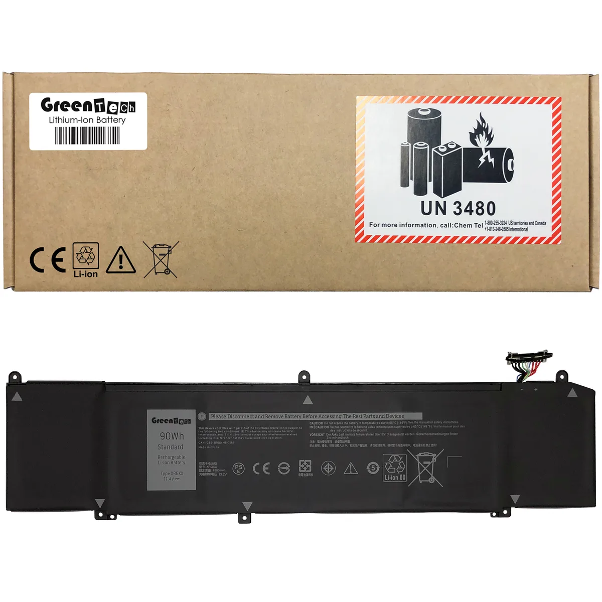 NShi NShi XRGXX 11.4V 90WHR 6-cell laptop battery — product photo