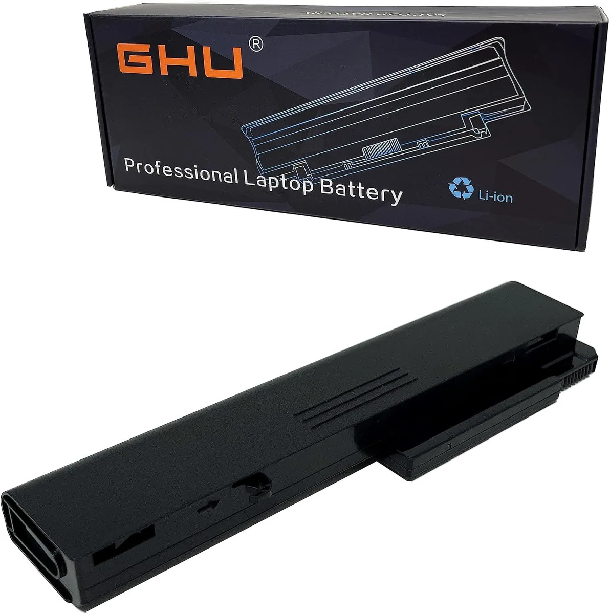 Rectangular black laptop battery with label showing 58Wh and TD06