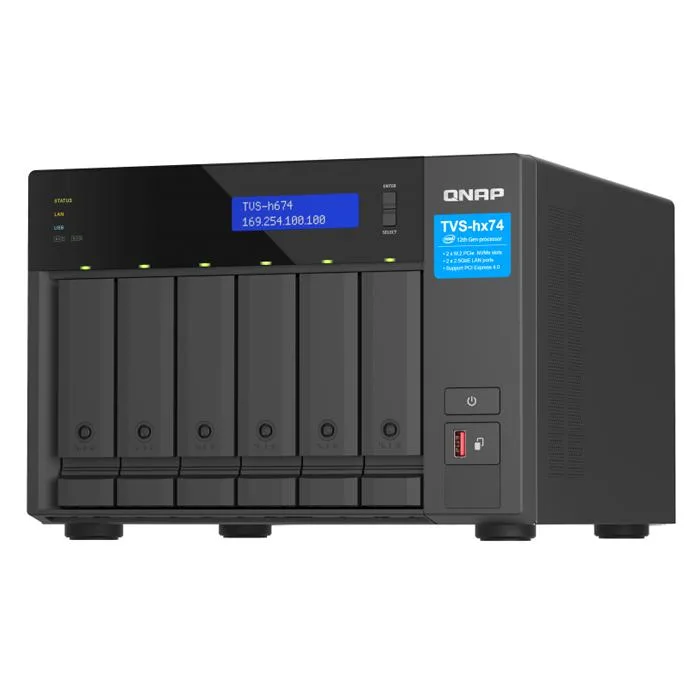 Qnap Qnap TVS-h674-i3-16G 6-bay NAS 16 GB DDR4 — product photo
