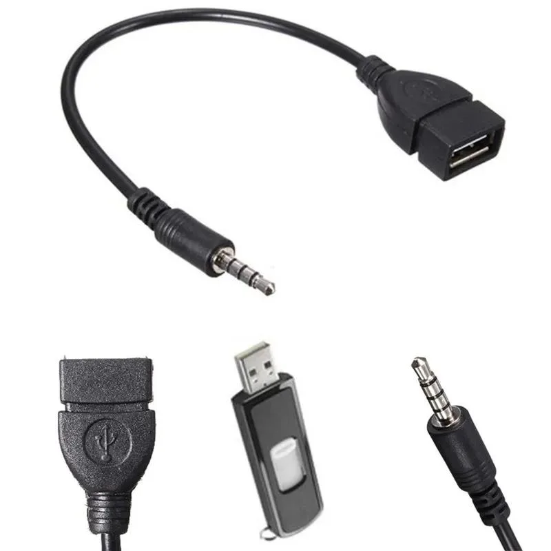 Defendwe Defendwe 3.5mm Male AUX to USB 2.0 Type A Female OTG Adapter Cable 20.5cm — product photo
