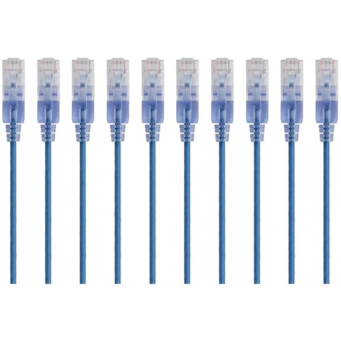 Monoprice Inc. Monoprice Inc. 15150 Cat6A network ethernet cable 1ft Blue 10-pack 30AWG 550MHz — product photo