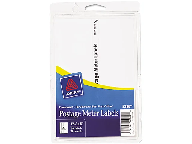 Avery Avery 5289 Postage Meter Labels 1-25/32" x 6" 60 Labels — product photo