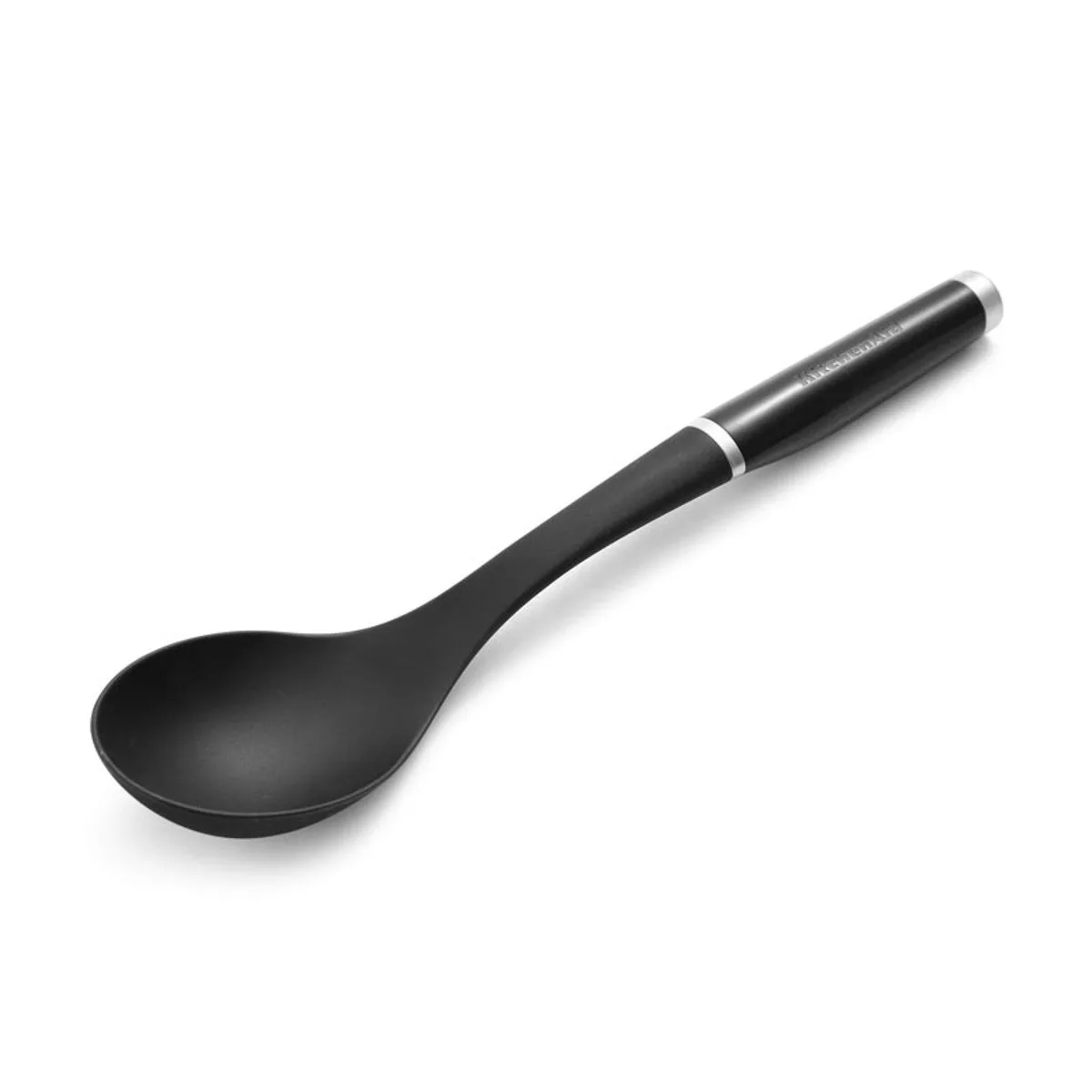 Iwatani Classic basting spoon, black bamboo handle, single utensil