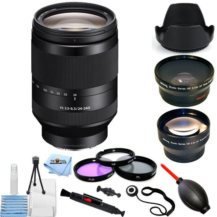 Sony Sony FE 24-240mm f/3.5-6.3 OSS Lens SEL24240 with Telephoto and Wide-Angle Kit — product photo