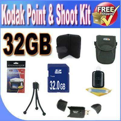Kodak Kodak Accessory Saver Kit B4 camera kit with 32GB SDHC card — product photo