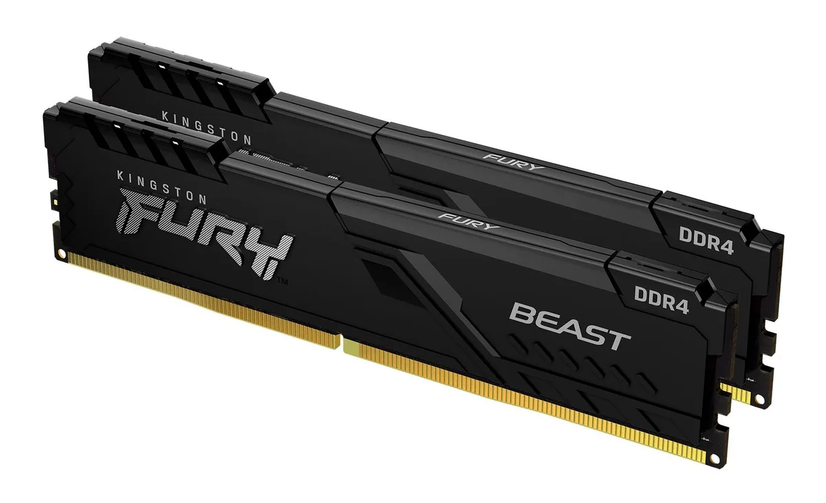 Kingston Technology Corp. Kingston Technology Corp. FURY Beast KF432C16BBK2/32 32GB (2 x 16GB) DDR4 3200 desktop RAM — product photo