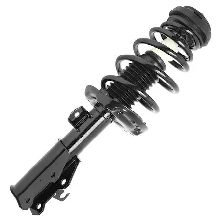 Unity 11032 front right complete strut assembly, silver metal coil spring and strut unit