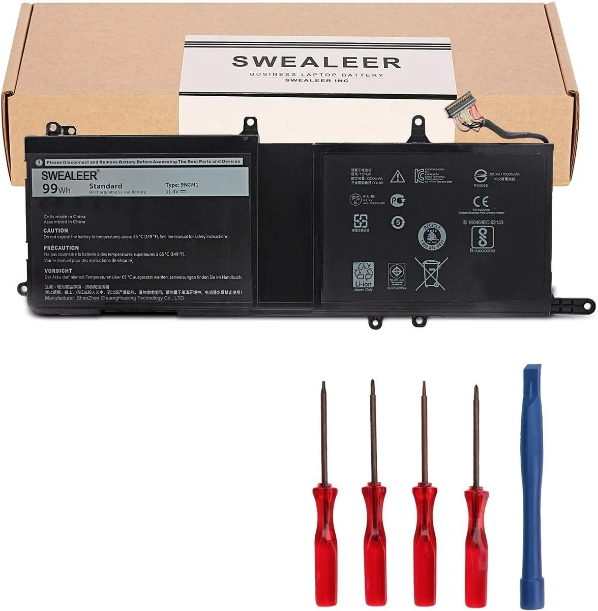 NShi NShi 9NJM1 laptop battery 11.4V 99Wh 4 Cell — product photo