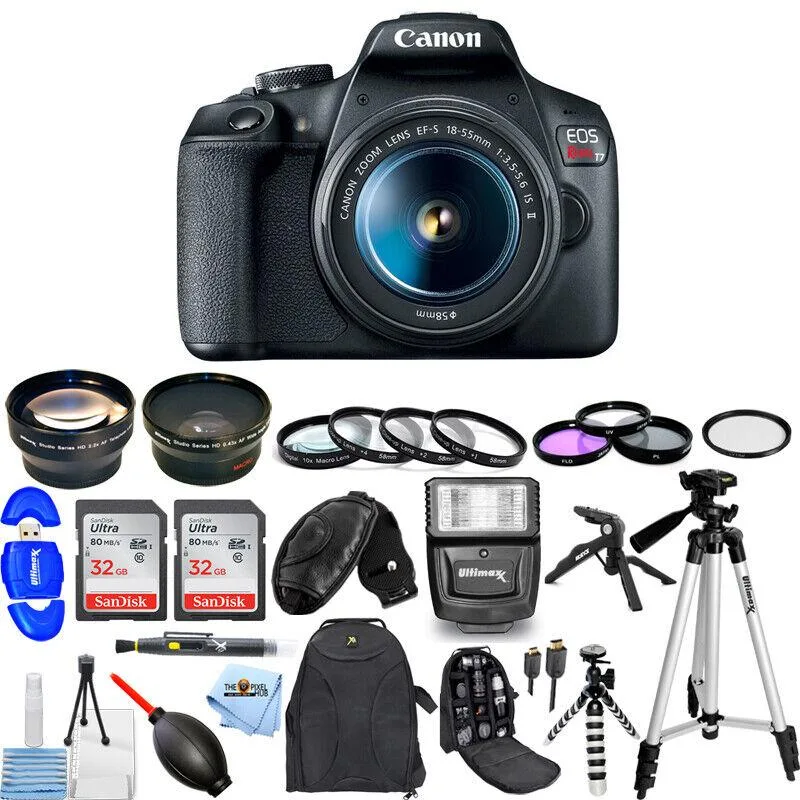 Canon International Canon International EOS Rebel T7 24.1MP 18-55mm 32GB 3 Lens Kit — product photo