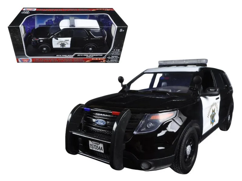 MOTORMAX MOTORMAX 2015 Ford PI Utility Interceptor CHP California Highway Patrol 1/18 Diecast Model Car — product photo
