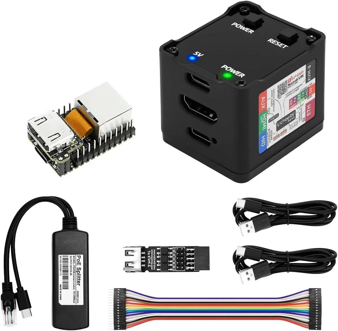 MCDODO MCDODO NanoKVM Cube IP-KVM RISC-V Dev Board 256MB DDR3 Black Full Kit — product photo