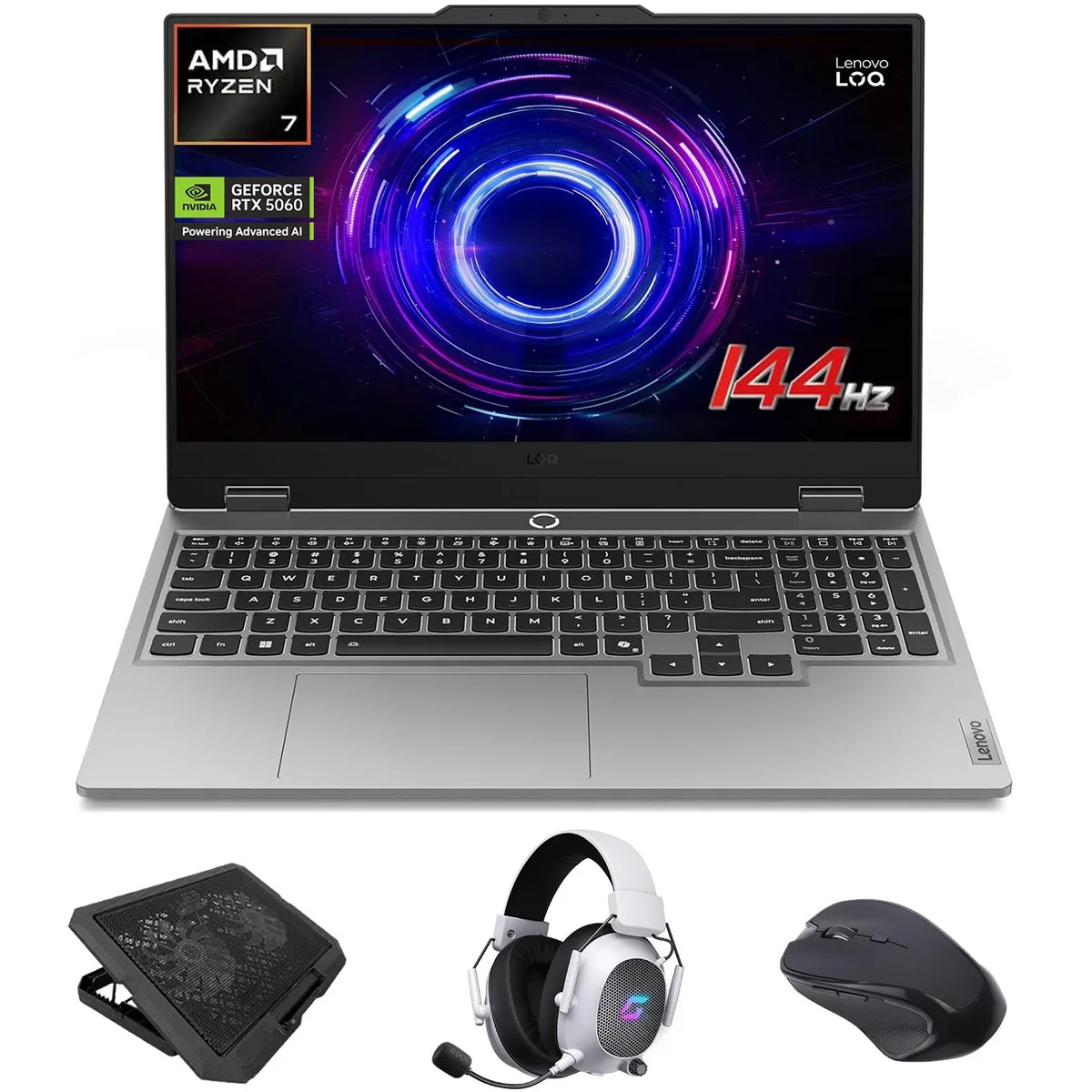 Lenovo Lenovo LOQ RTX 5060 gaming laptop AMD Ryzen 7 250 16GB 1TB 15.6 144Hz — product photo