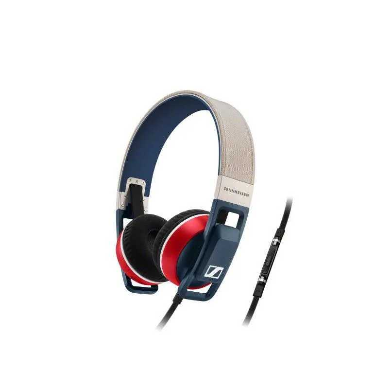 Sennheiser Sennheiser Urbanite URBNITINTN on-ear headphone with iPhone controls red blue — product photo