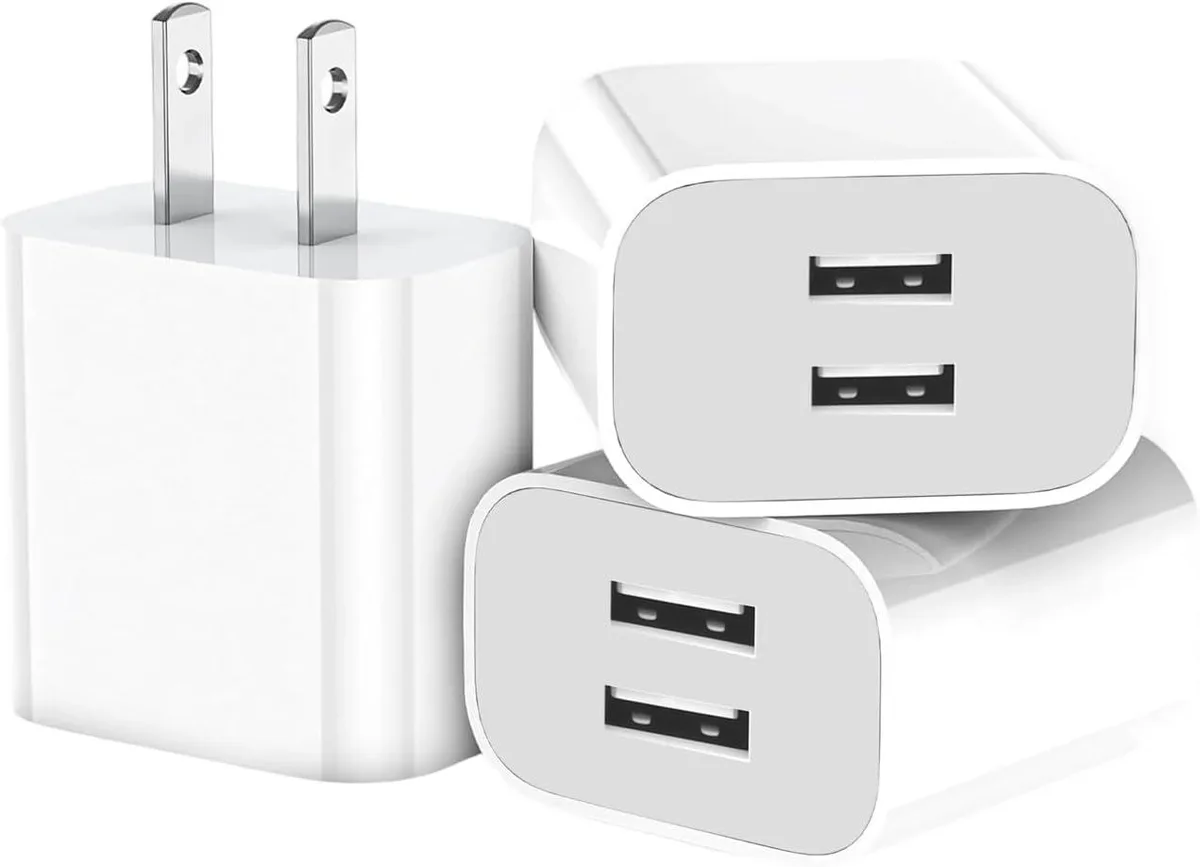 ONITOON ONITOON 3 Pack Dual USB Wall Charger 5V 2.1A White — product photo