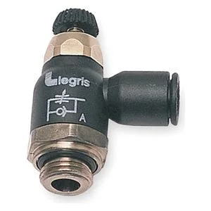 Legris Legris 7065 56 11 Flow Control Valve 1/4 in Push To Connect 1/8 in NPT 145 psi 158°F 360° Rotation — product photo