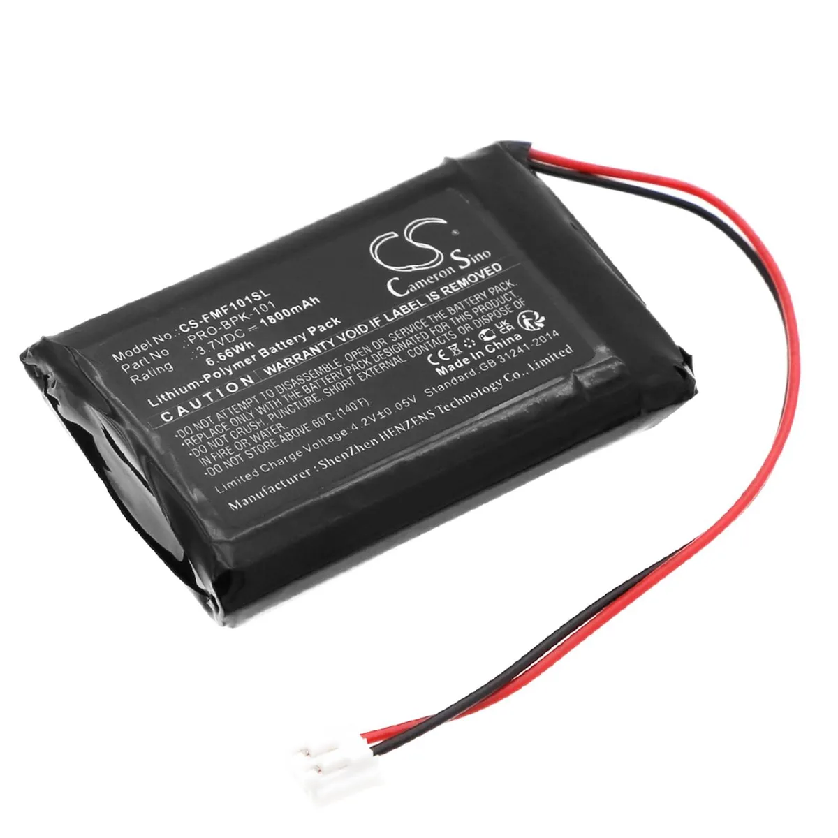  Cameron Sino Battery for Fishman Fender Acoustasonic Fluence 1800mAh 3.7V — product photo