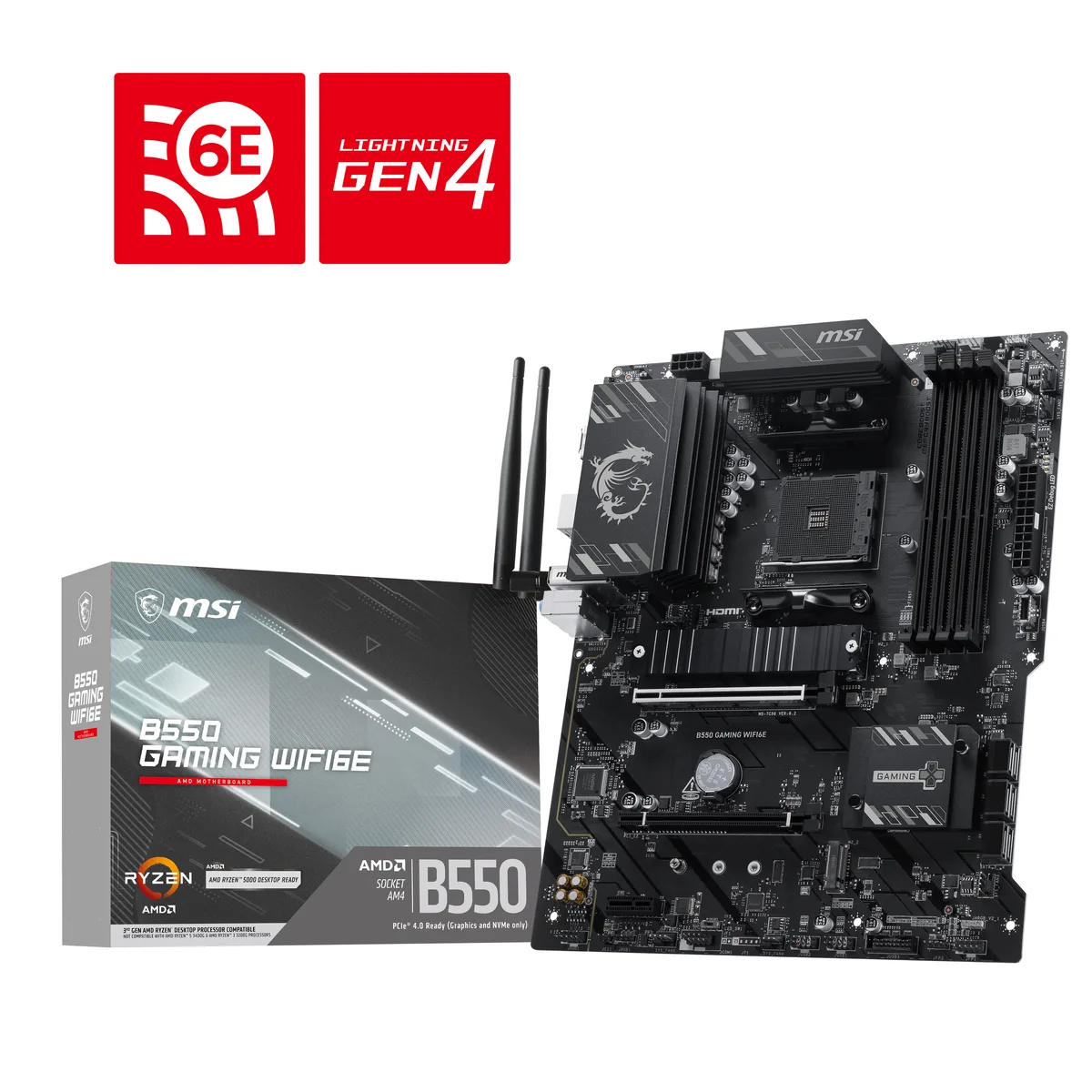 MSI MSI B550 GAMING WIFI6E AMD motherboard — 商品写真
