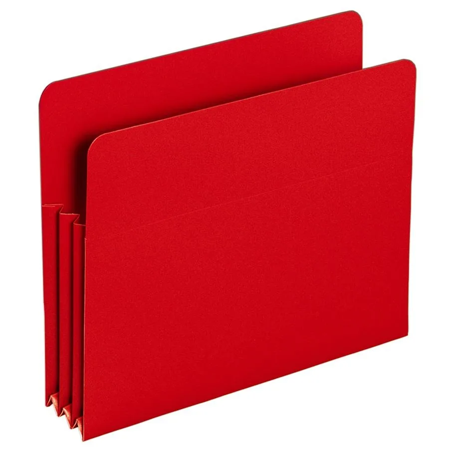 Smead Smead 73501 Expansion Drop Front File Pockets, Red, 4/Box — product photo