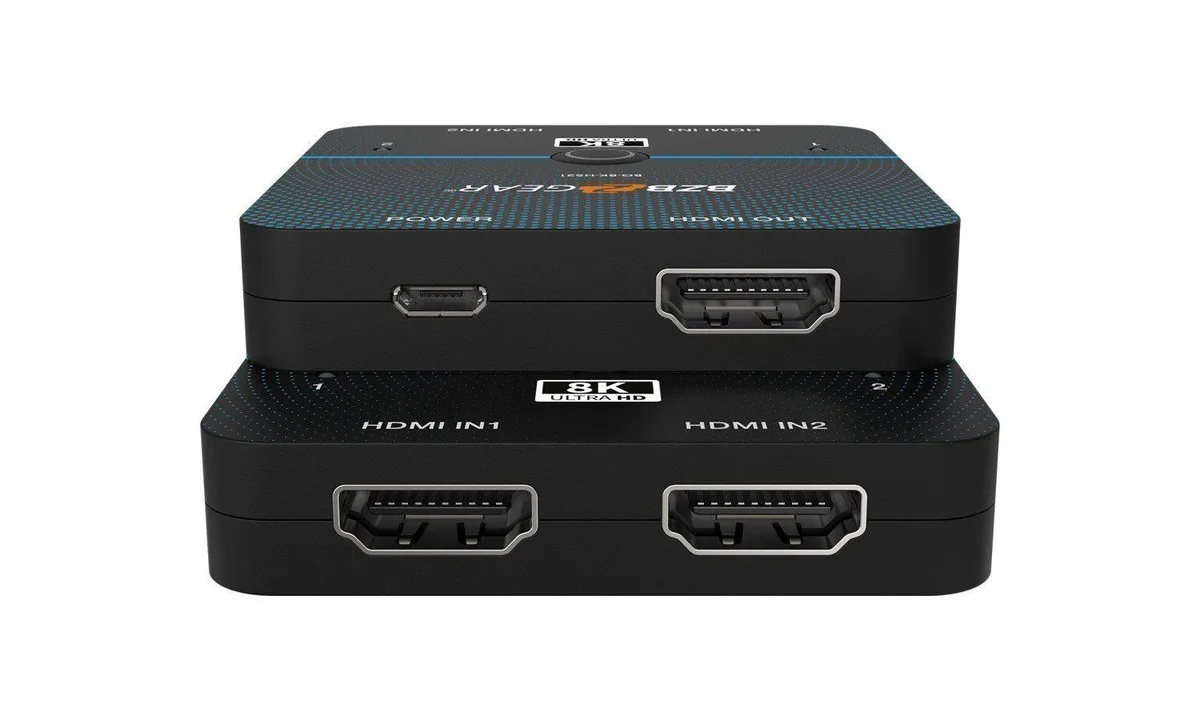BZBGEAR BZBGEAR BG-8K-HS21 2x1 8K HDMI 2.1 video switch — product photo