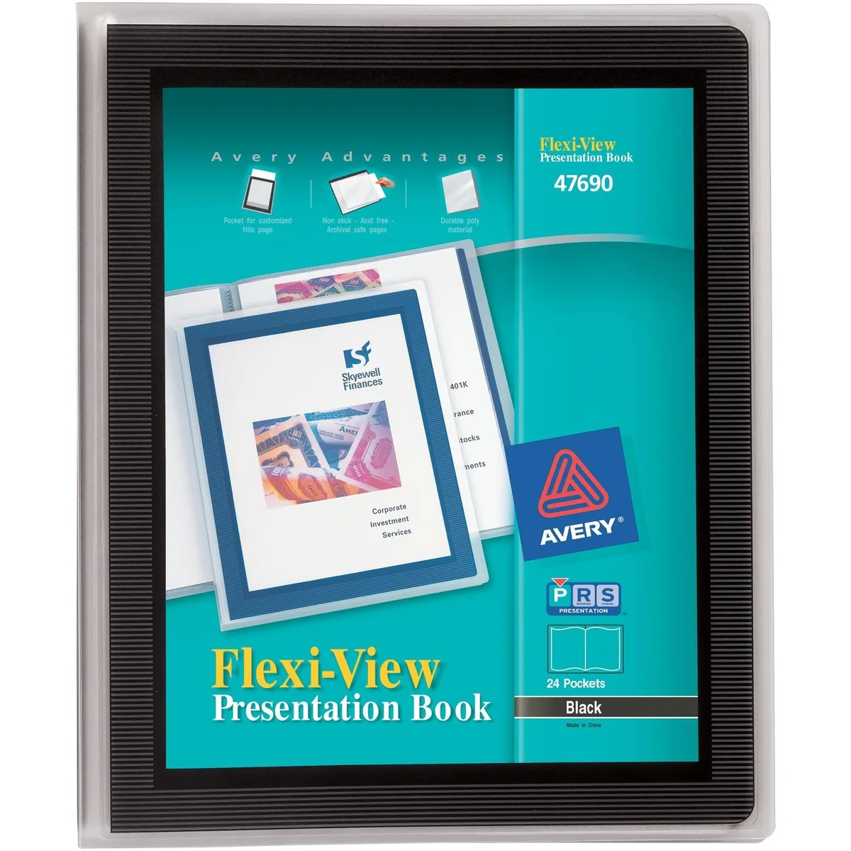 Avery Avery Flexi-View 24-Page Presentation Book Black 47690 — product photo