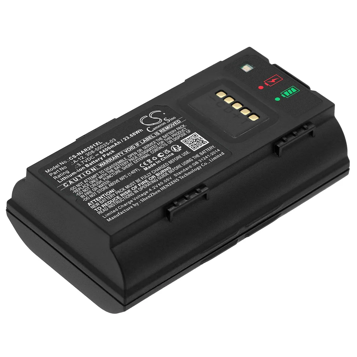 Cameron & Co Cameron & Co DS-CS-NAR201XL 3.7V 6400mAh Li-ion camera battery — product photo