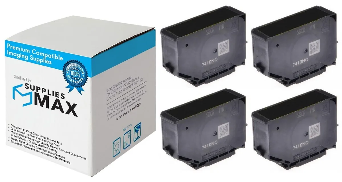 SuppliesMax SuppliesMax EPST312XL120_4PK Black Inkjet Cartridge 4-Pack 500 Pages — product photo